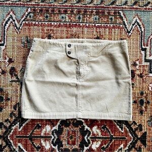 Tan Corduroy Mini Skirt